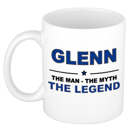 Glenn The man, The myth the legend cadeau koffie mok / thee beker 300 ml