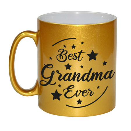 Gouden Best Grandma Ever cadeau koffiemok / theebeker 330 ml