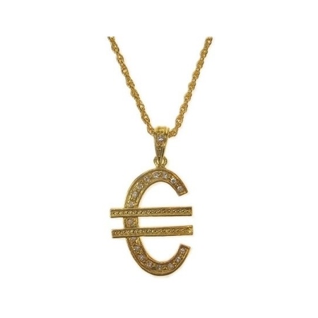 Gouden euro ketting