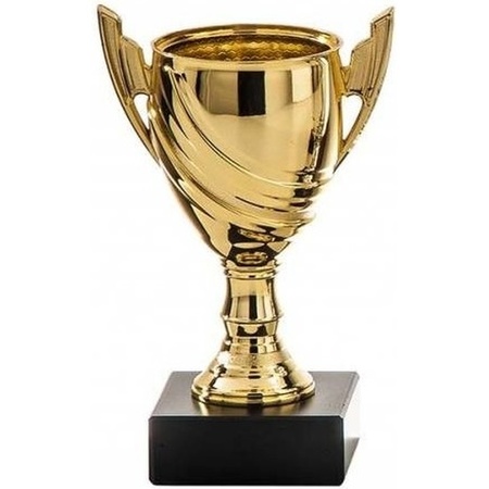 Golden trophy cup first price 13 cm