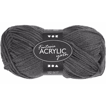 Grey acrylic yarn 80 meter