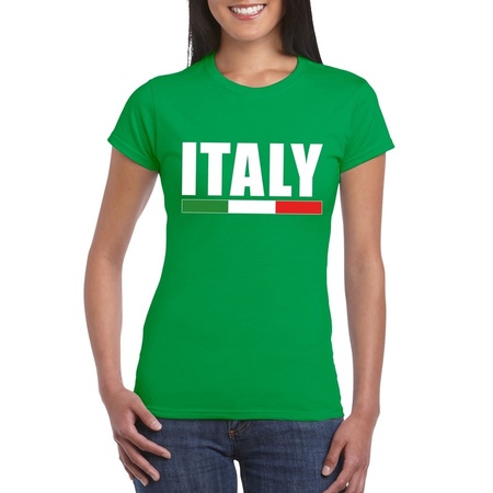 Italy supporter t-shirt green women