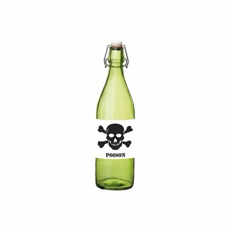 Green bottle with poison