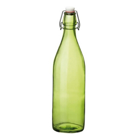 Groene fles met vergif met beugeldop