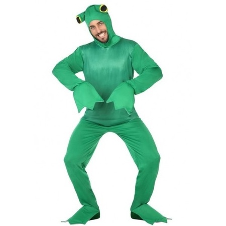 Green frog animal costume for adults