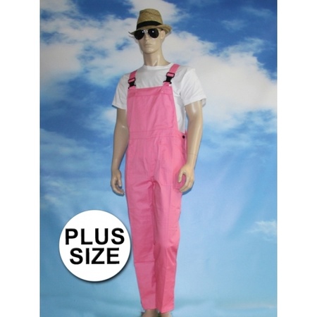 Big size light pink dungarees for adults