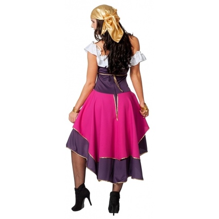 Big size pink gypsy costume for women