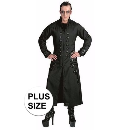 Cumulatief Middelen bod Grote maten zwarte gothic/vampier jas verkleedkleding voor heren - Heren  verkleedkleding - Bellatio warenhuis