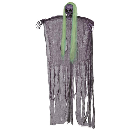 Halloween/horror decoration hanging Skeleton witch doll - 120 cm - plastic/fabric