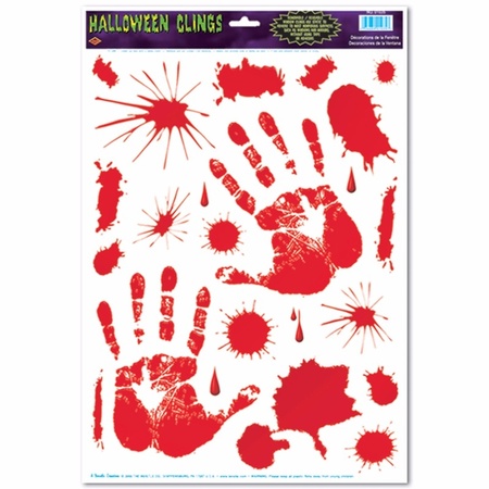 Halloween bloody hand window stickers 30  x40 cm