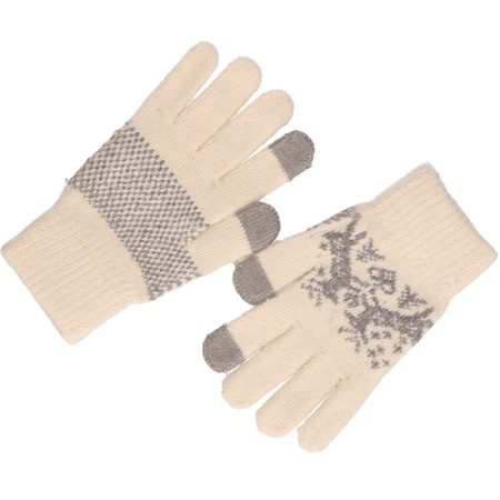 Handschoenen Nordic/wit voor dames