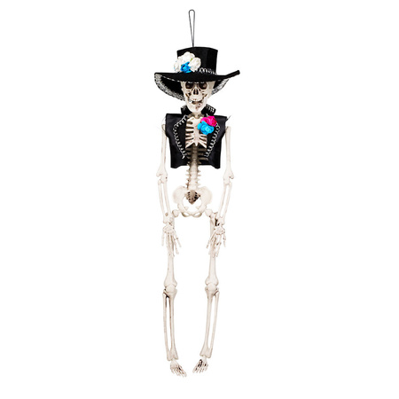 Hanging horror decoration skeleton Spanish lady and gentleman 40 cm