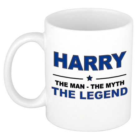 Harry The man, The myth the legend cadeau koffie mok / thee beker 300 ml