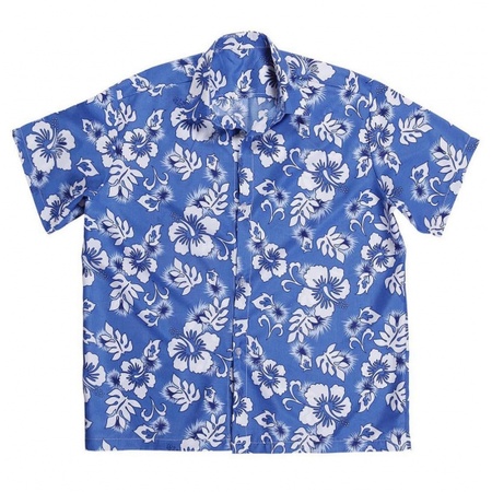 Toppers in concert - Hawaii blouse blauw met witte bloemen