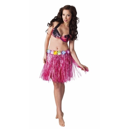 Hawaiian skirt pink 45 cm for ladies