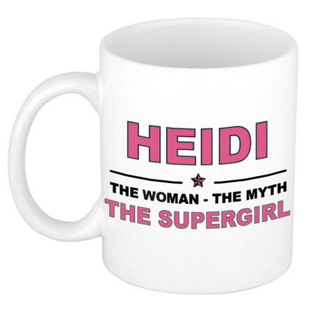 Heidi The woman, The myth the supergirl cadeau koffie mok / thee beker 300 ml