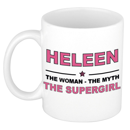 Heleen The woman, The myth the supergirl cadeau koffie mok / thee beker 300 ml