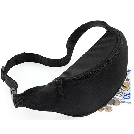 Belly bag/fanny pack black 38 x 14 x 8 cm festival musthave