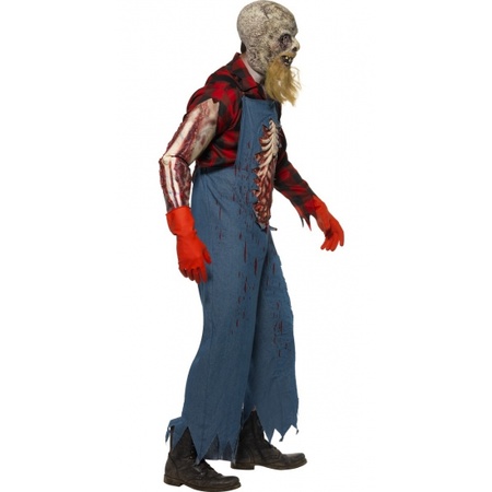 Hillbilly zombie costume with wound