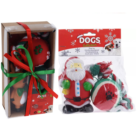 Dog toys set - 9x pcs toys - christmas gift