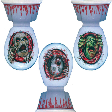 Horror Halloween deco Toiletbril hoes 40 x 30 cm