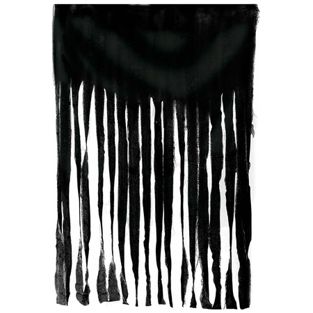 Horror/halloween deco wand/muur/plafond gordijn stof - zwart - 100 x 200 cm - griezel uitstraling