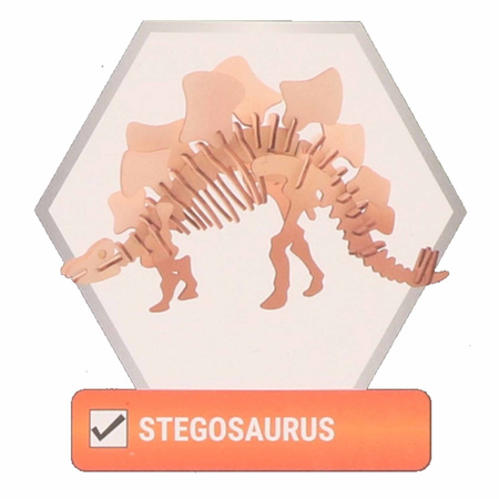 Wooden 3D puzzle dinosaur Stegosaurus 21 cm