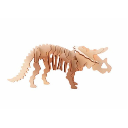 Wooden 3D puzzle dinosaur Triceratops 21 cm