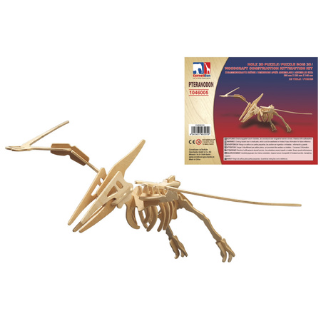 Houten 3D puzzel pteranodon dinosaurus 23 cm