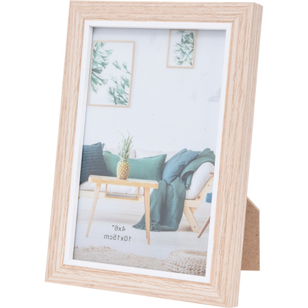 Photo frame wooden suitable for a photo of 10 x 15 cm