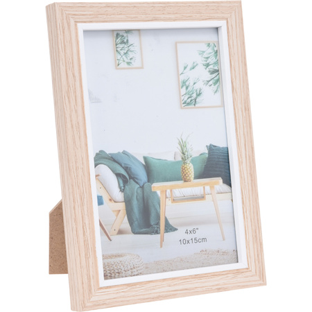 Photo frame wooden suitable for a photo of 10 x 15 cm