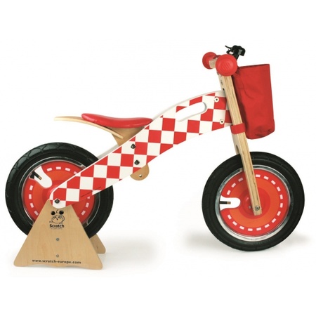 Wooden stand for walking bike