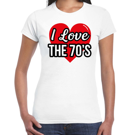 I love 70s  fun t-shirt for women white