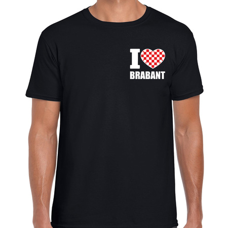 I love Brabant t-shirt zwart op borst voor heren