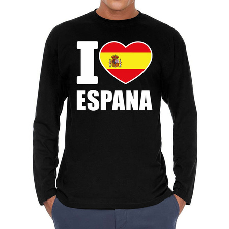 I love Espana long sleeve t-shirt zwart voor heren