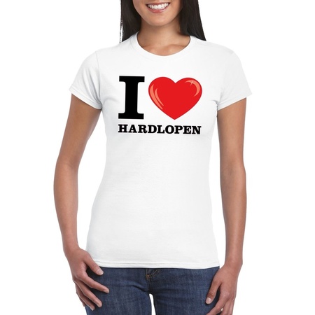 I love hardlopen t-shirt wit dames