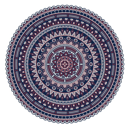 Ibiza stijl ronde placemats van vinyl D38 cm donkerblauw