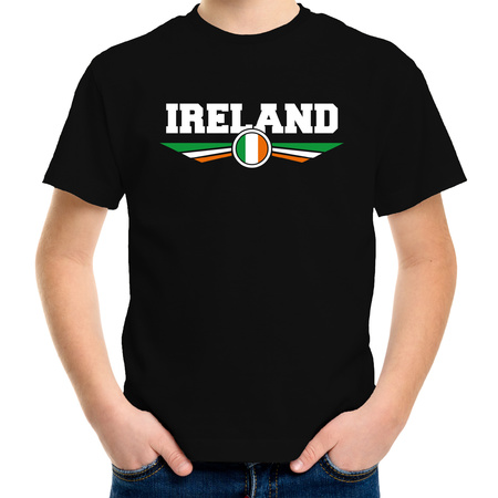 Ierland / Ireland landen t-shirt zwart kids