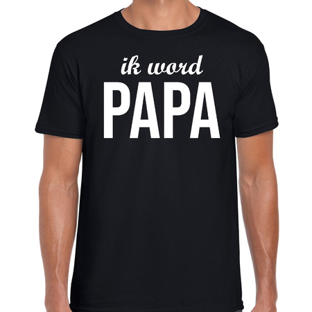 Ik word papa t-shirt black for men