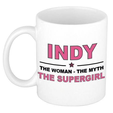 Indy The woman, The myth the supergirl name mug 300 ml