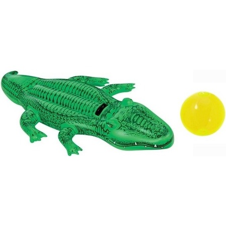 Intex inflatable crocodile 168 cm ride-on with free beachball