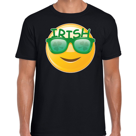 Irish emoticon / St. Patricks day t-shirt / kostuum zwart heren