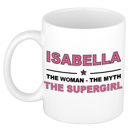 Isabella The woman, The myth the supergirl cadeau koffie mok / thee beker 300 ml