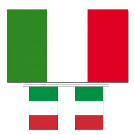 Italy flags decoration set 2-parts