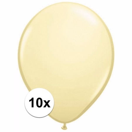 Ivoren ballonnen 10 stuks