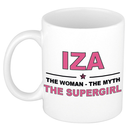 Iza The woman, The myth the supergirl cadeau koffie mok / thee beker 300 ml
