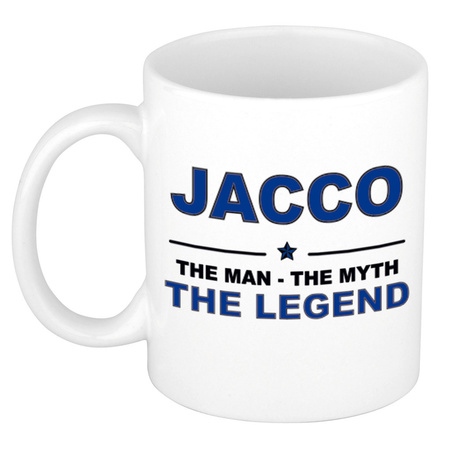 Jacco The man, The myth the legend cadeau koffie mok / thee beker 300 ml