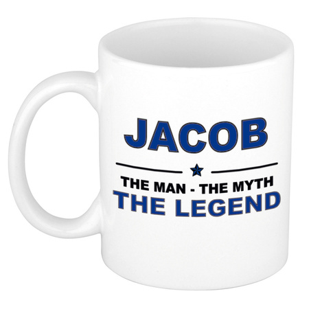 Jacob The man, The myth the legend cadeau koffie mok / thee beker 300 ml
