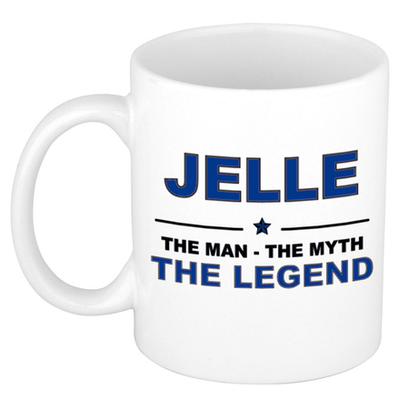 Jelle The man, The myth the legend name mug 300 ml