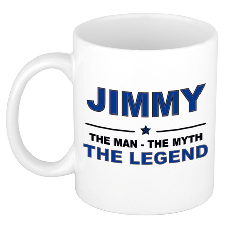 Jimmy The man, The myth the legend cadeau koffie mok / thee beker 300 ml